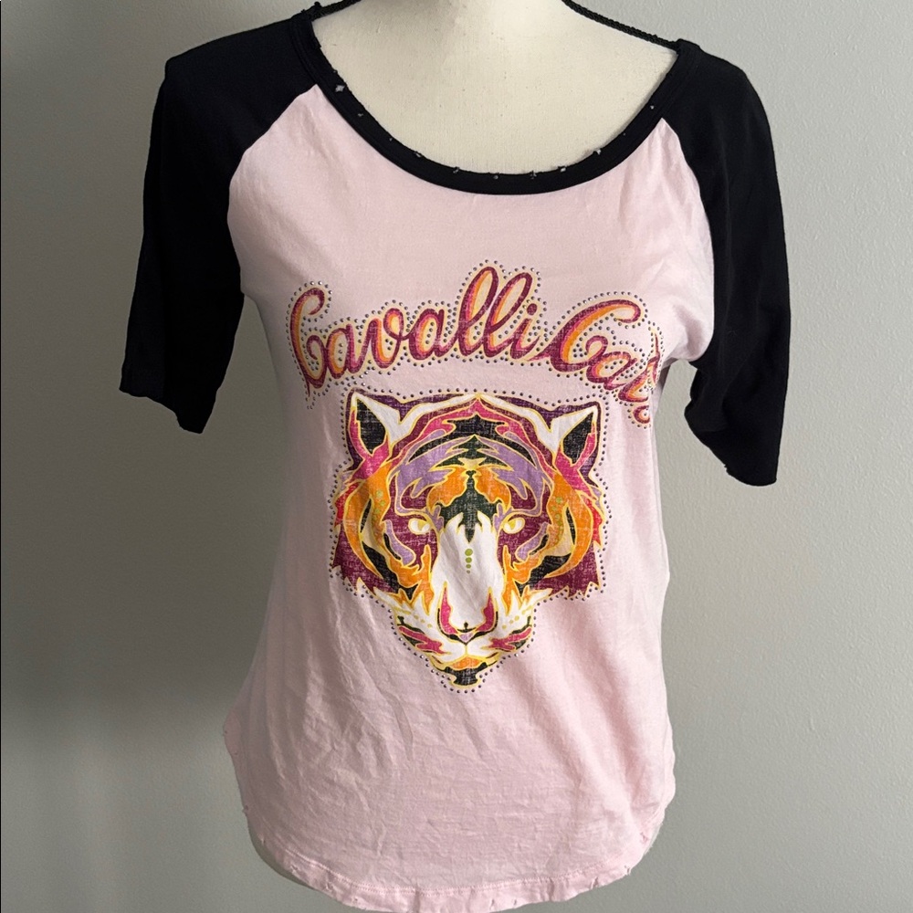 Roberto Cavalli Tiger Graphic Tee, XS